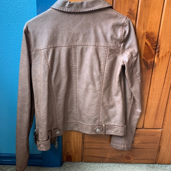 garage brown biker jacket size small - Picture 2 of 3
